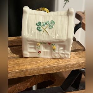 Belleek Claddagh Cottage Bell Ornament